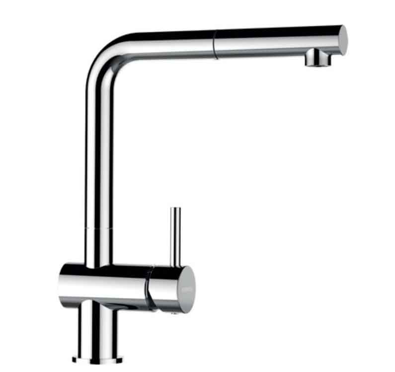 Schock Küchenarmatur Epos 540120CHR, Chrom, Hochdruck, 180° schwenkbar, ausziehbarer Auslauf