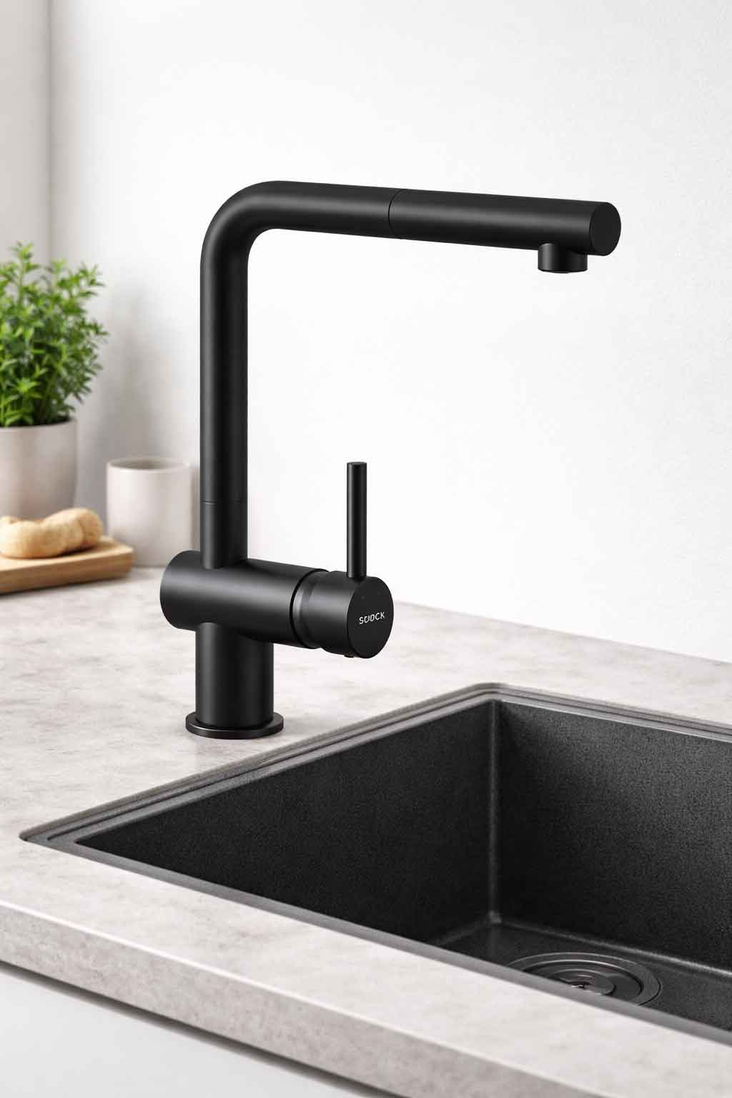 Schock EPOS Puro ( 540127PUR ) Ausziehbarer Auslauf, Hochdruck, Wasserspar-Perlator