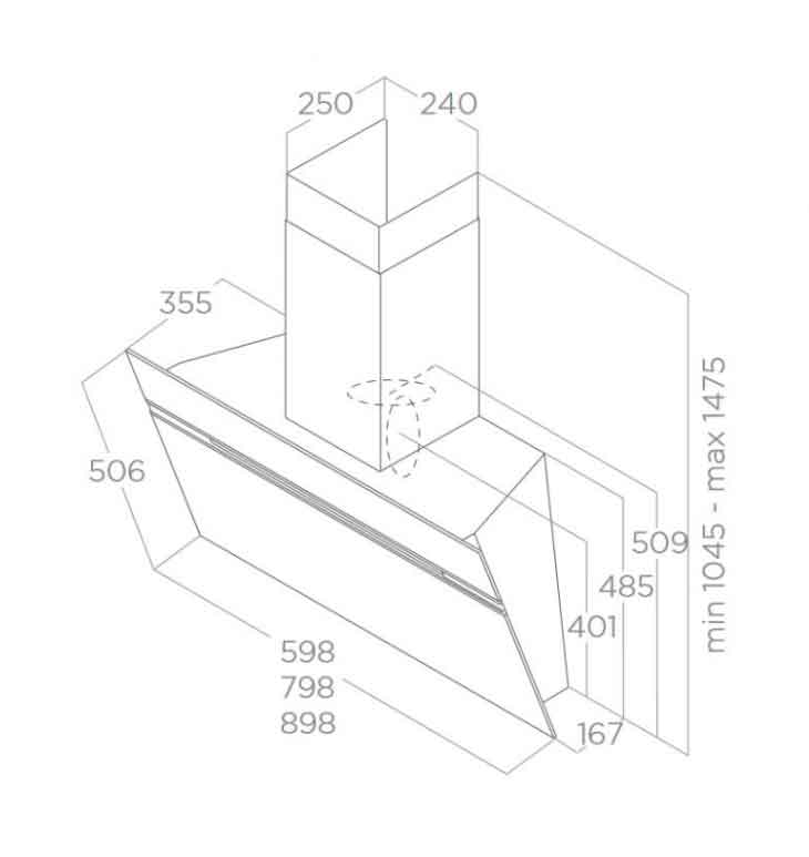 Elica Stripe WH/A/60 Wandhaube weiss