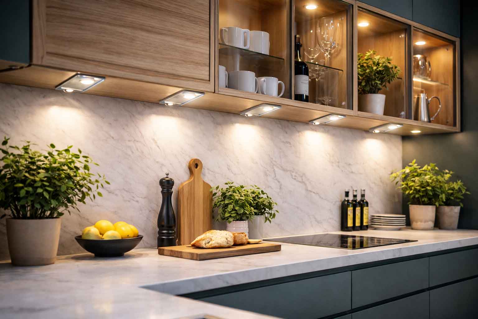 Heitronic Cortina LED-Unterbauleuchte 3er Set LED LED fest eingebaut 7.2W